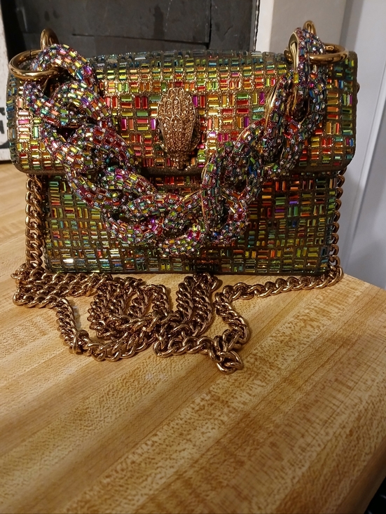 Kurt Geiger Handbags - Kurt Geiger NWT Irradescent Rhinestone Kensington W/Gorgeous Handle & Dustbag